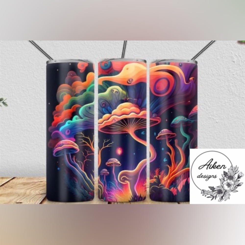 20 oz trippy mushroom 20 oz tumbler